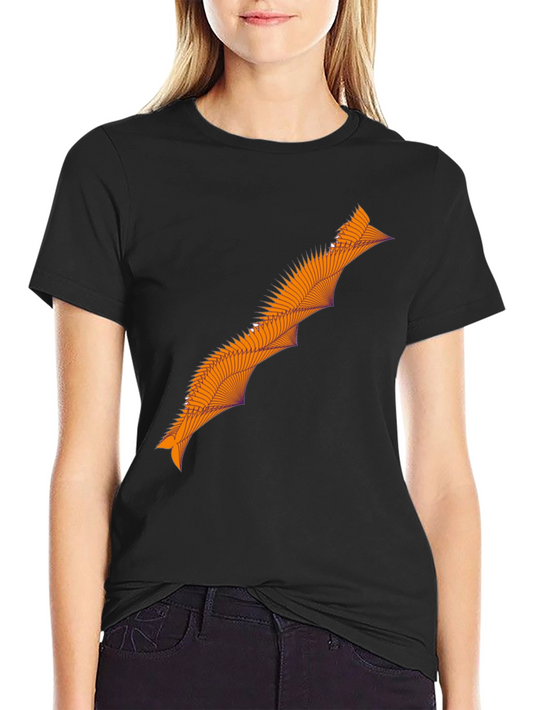 Abstract Geometric Graphic Tee - Stylish Black T-Shirt