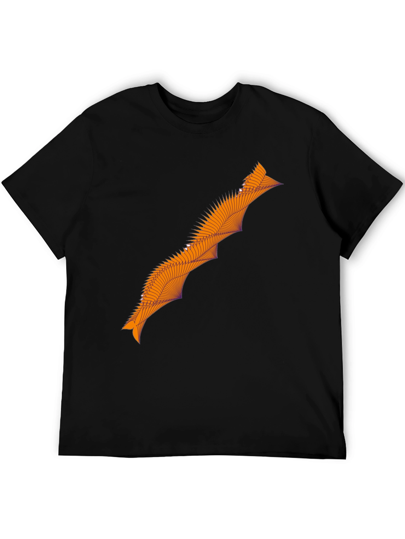Abstract Geometric Graphic Tee - Stylish Black T-Shirt