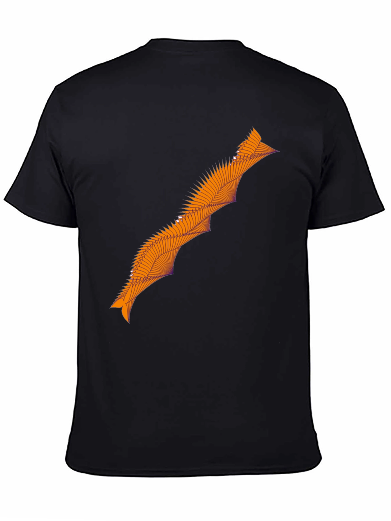 Abstract Geometric Graphic Tee - Stylish Black T-Shirt