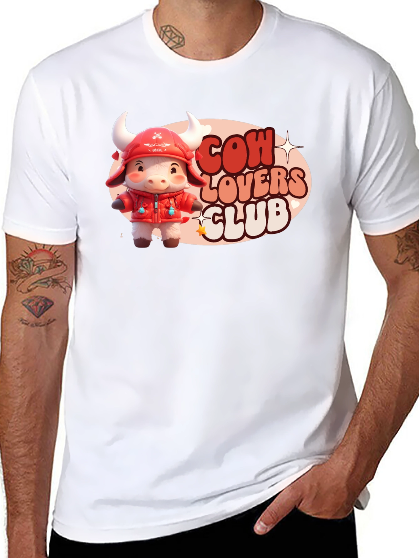 Cow Lovers Club Black Graphic Tee