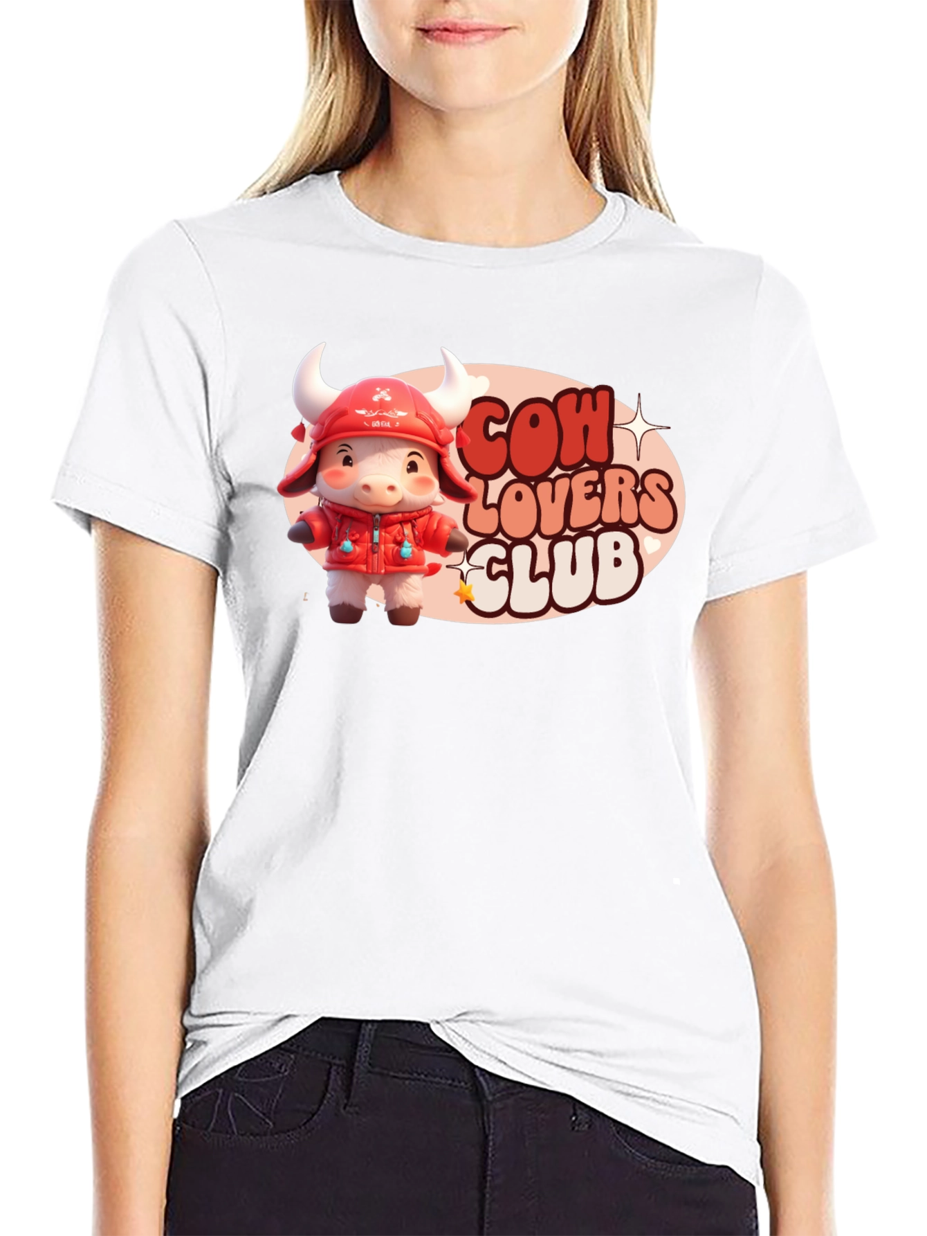 Cow Lovers Club Black Graphic Tee