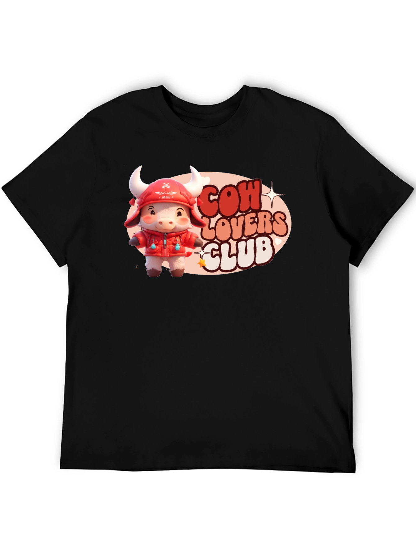 Cow Lovers Club Black Graphic Tee
