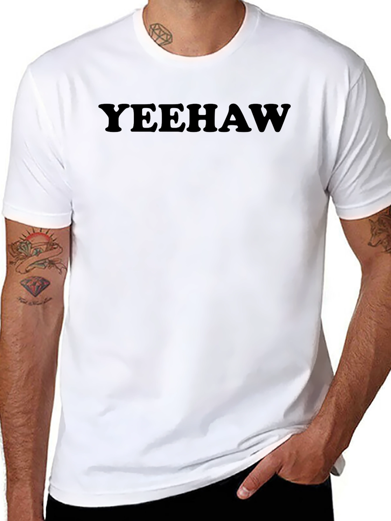 Yeehaw Graphic Tee - Black Cotton Comfort
