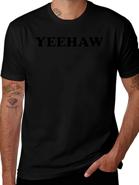 Yeehaw Graphic Tee - Black Cotton Comfort