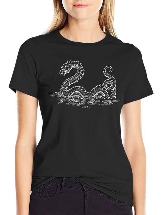 Sea Serpent Graphic Tee - Black