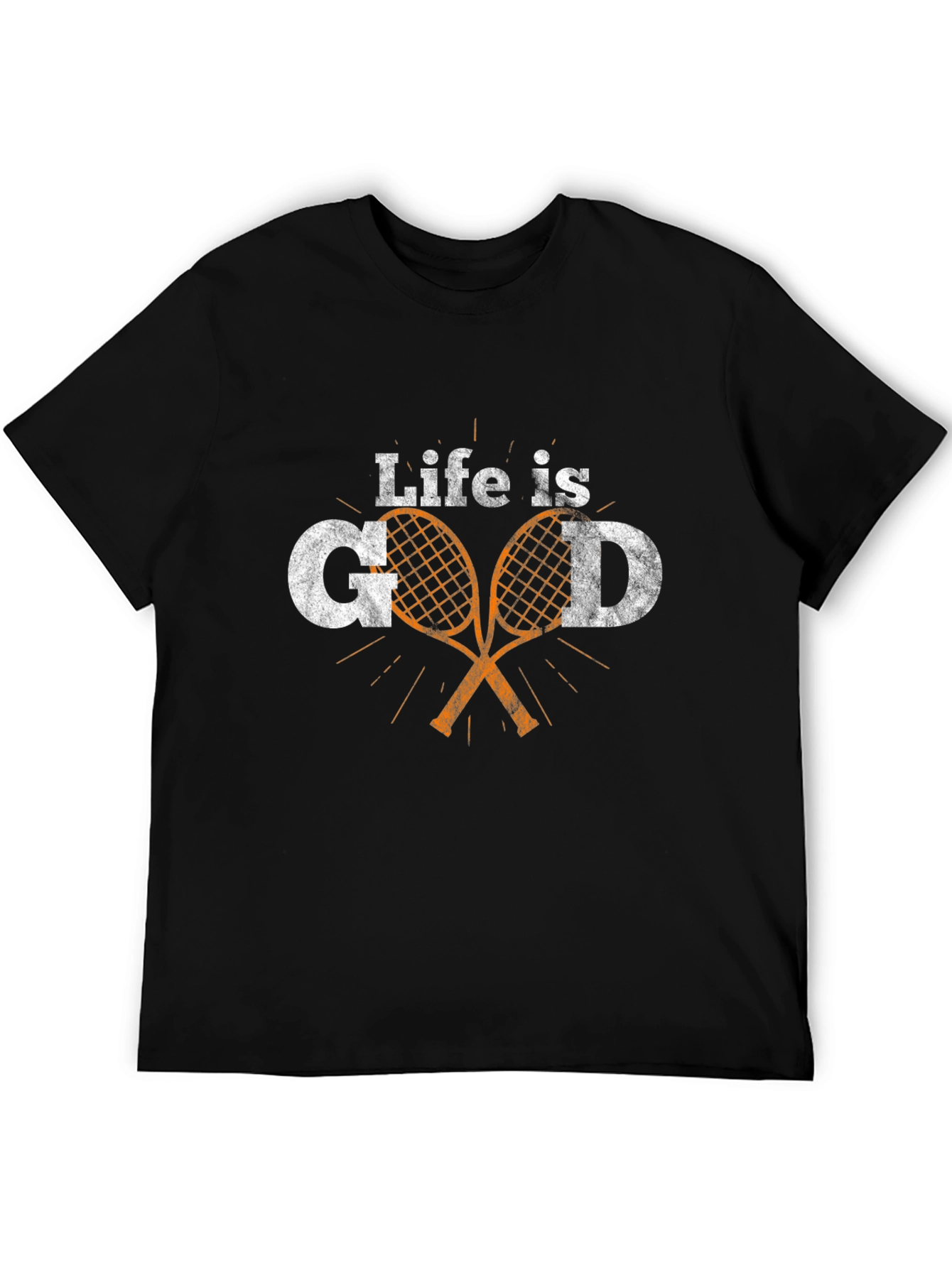 Life is Good Tennis Rackets T-Shirt