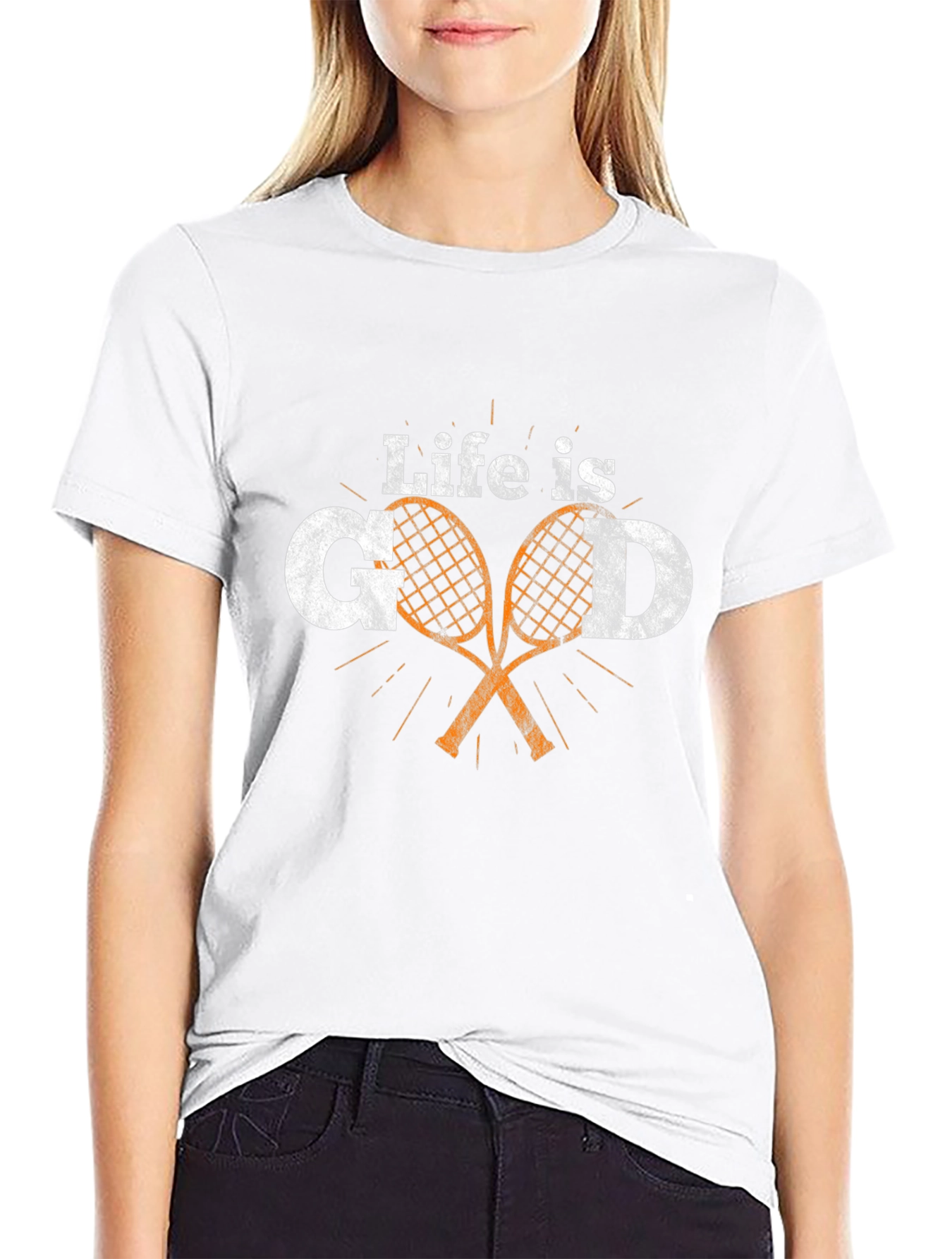 Life is Good Tennis Rackets T-Shirt