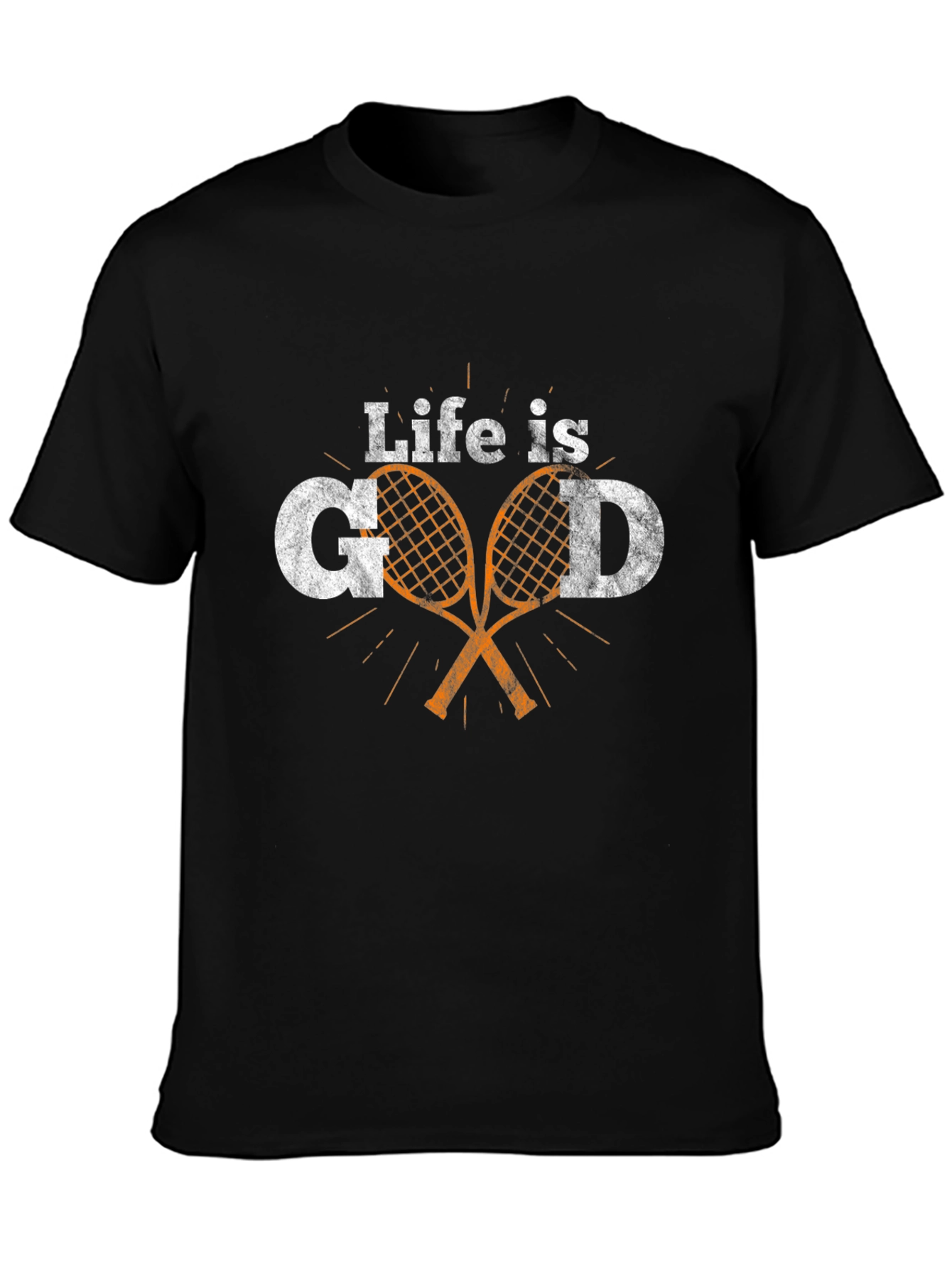 Life is Good Tennis Rackets T-Shirt