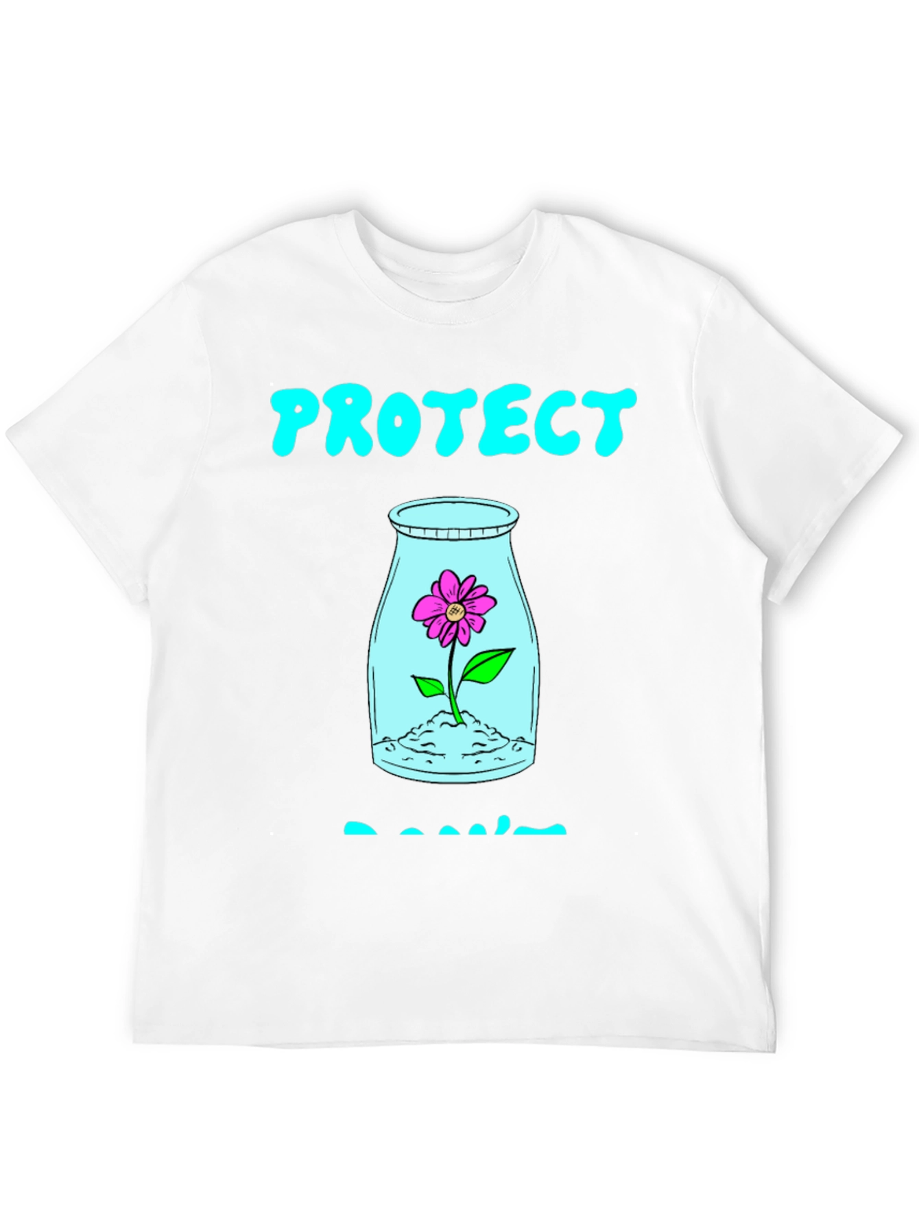 Protect Plants T-Shirt - Black Cotton Graphic Tee