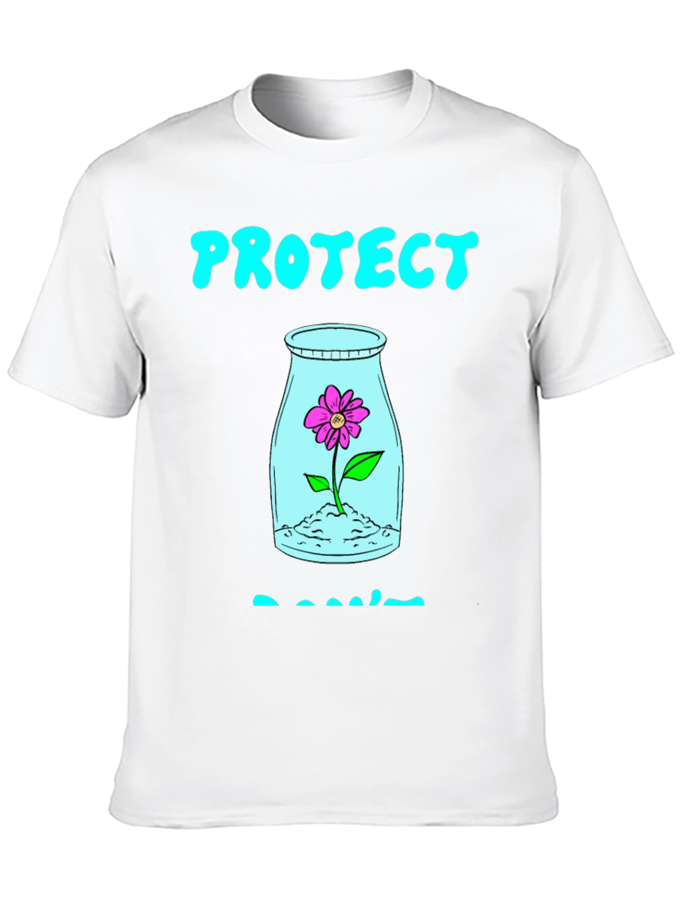Protect Plants T-Shirt - Black Cotton Graphic Tee