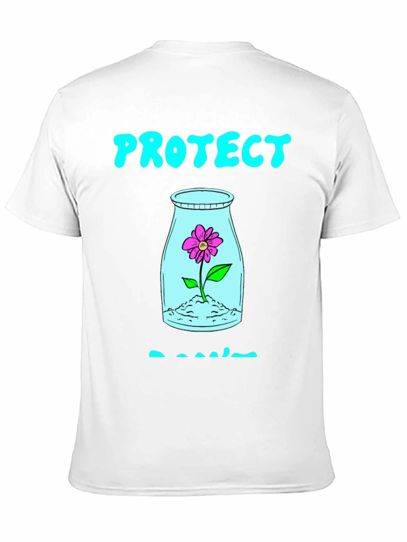 Protect Plants T-Shirt - Black Cotton Graphic Tee