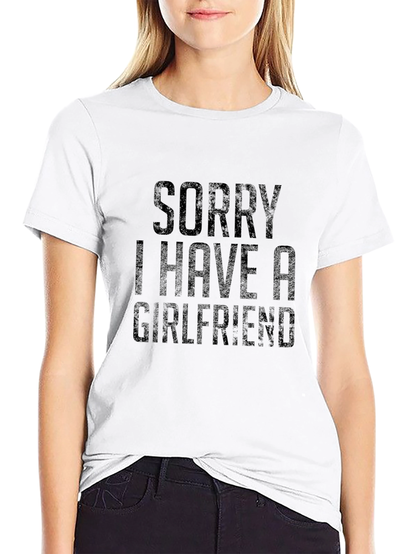 Sorry I Have a Girlfriend Black Graphic Tee