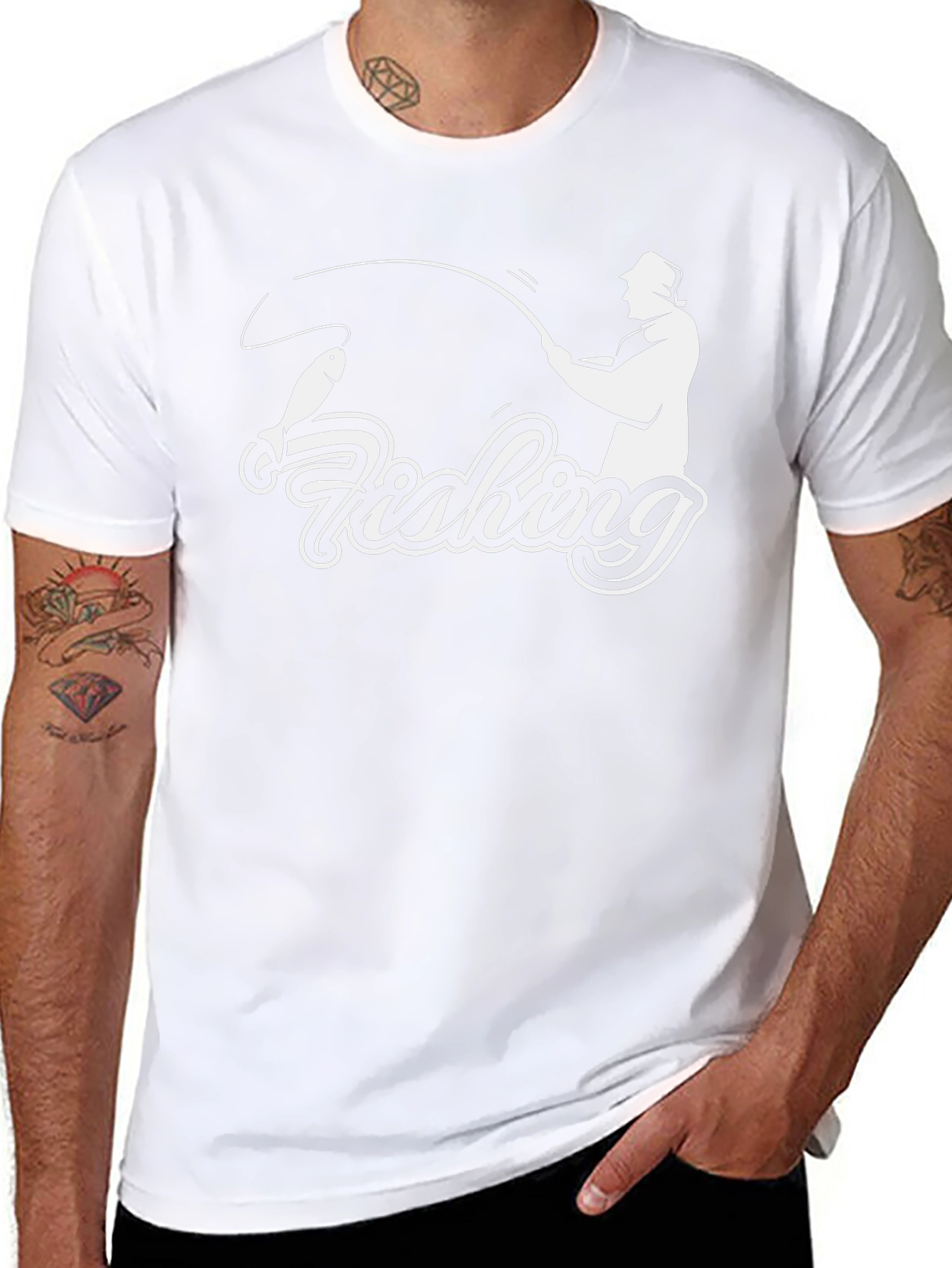 Fishing Graphic Tee - Mens Black T-Shirt