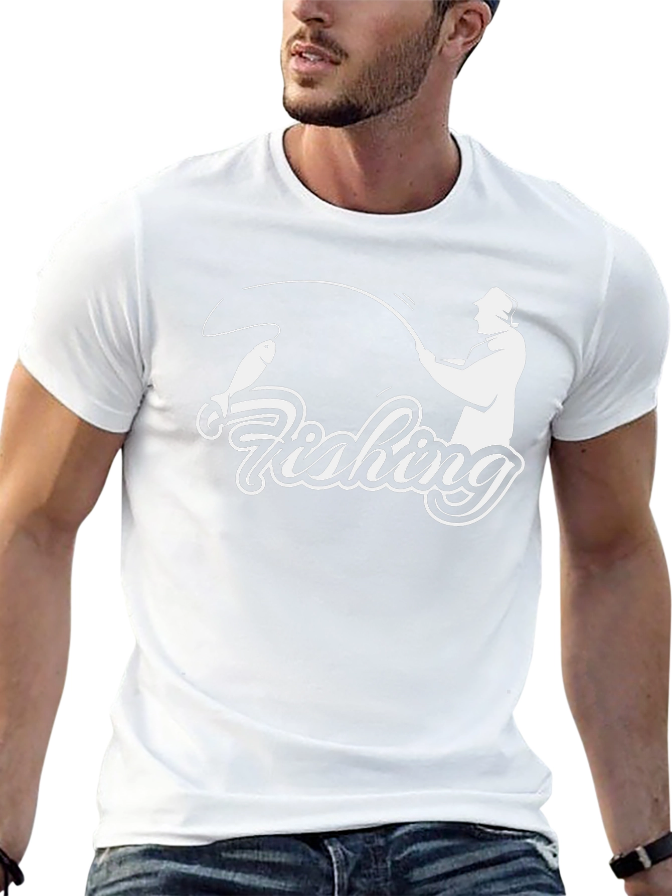 Fishing Graphic Tee - Mens Black T-Shirt