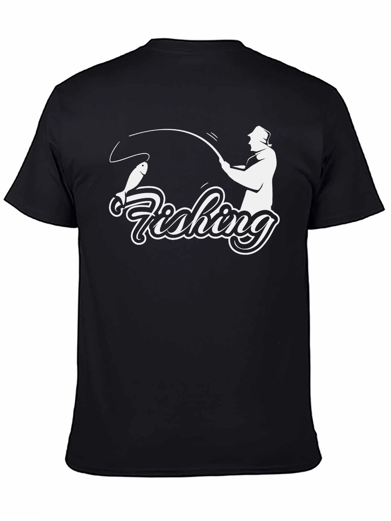 Fishing Graphic Tee - Mens Black T-Shirt