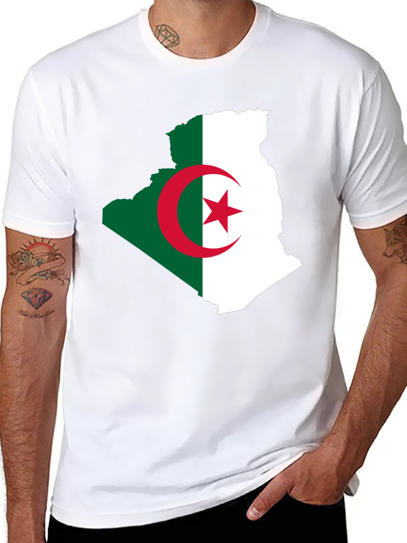 Algeria Flag Map T-Shirt - Stylish National Pride