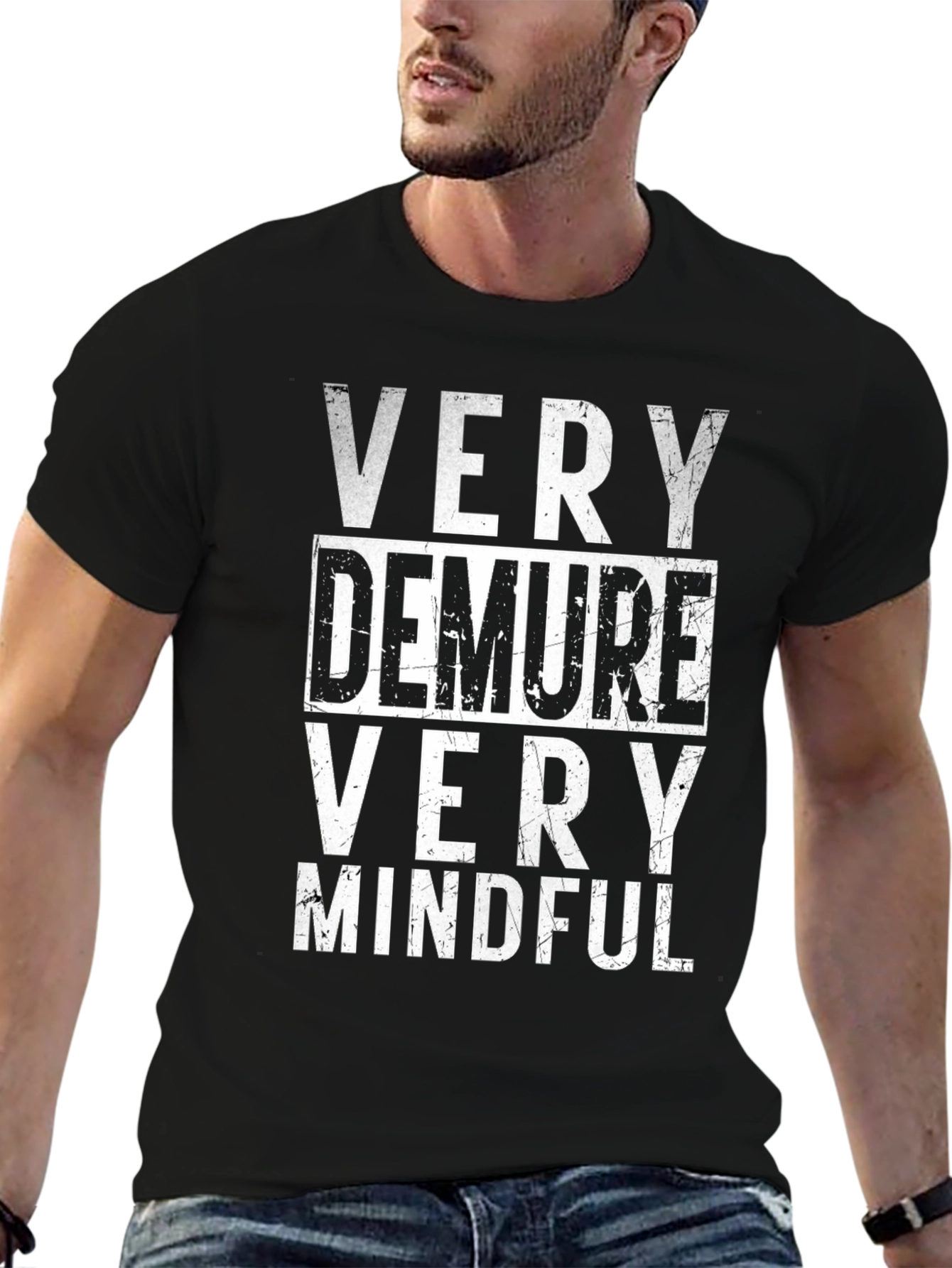 Very Demure Very Mindful Graphic Tee - Black
