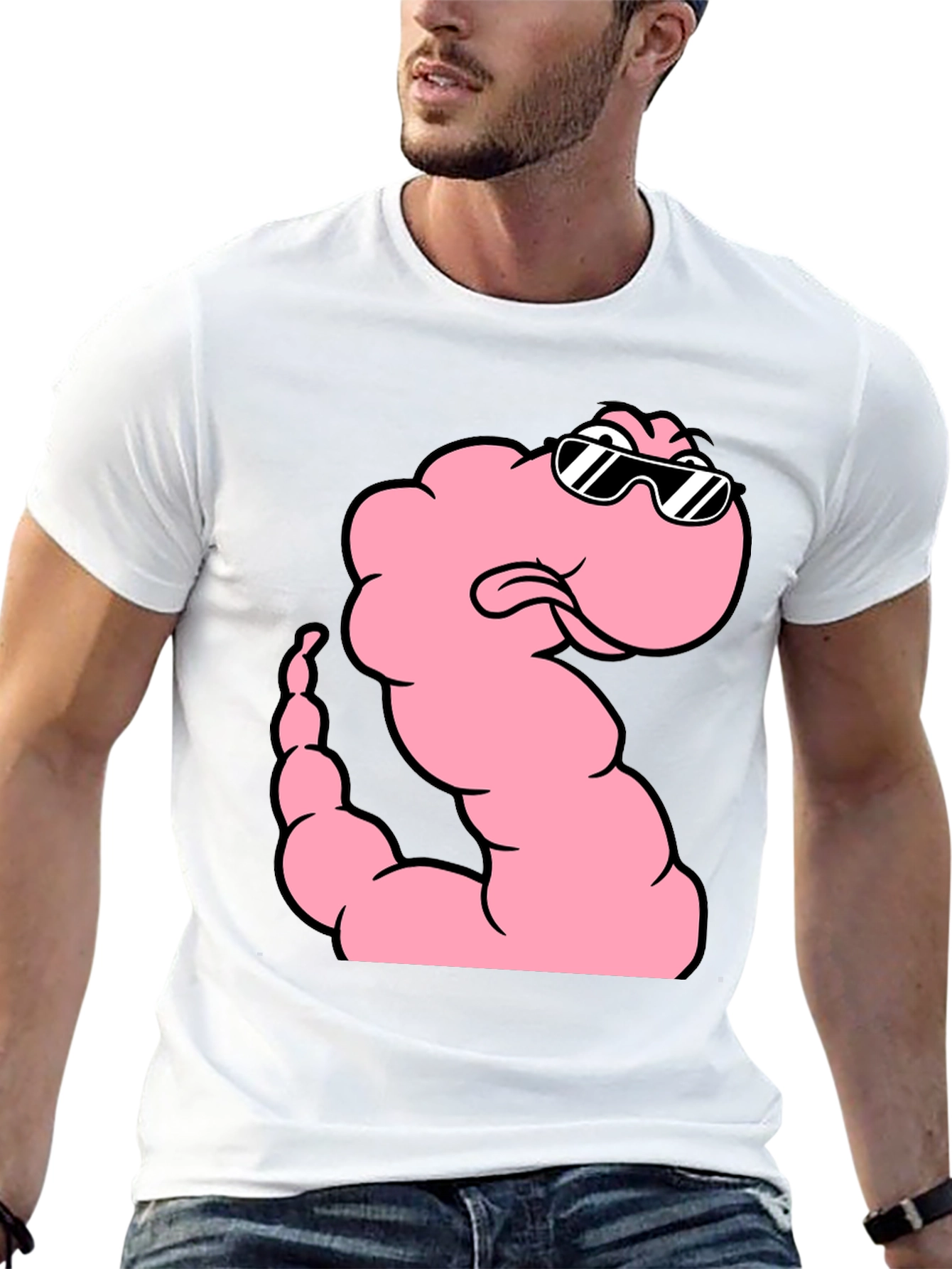 Cool Worm Graphic Black T-Shirt