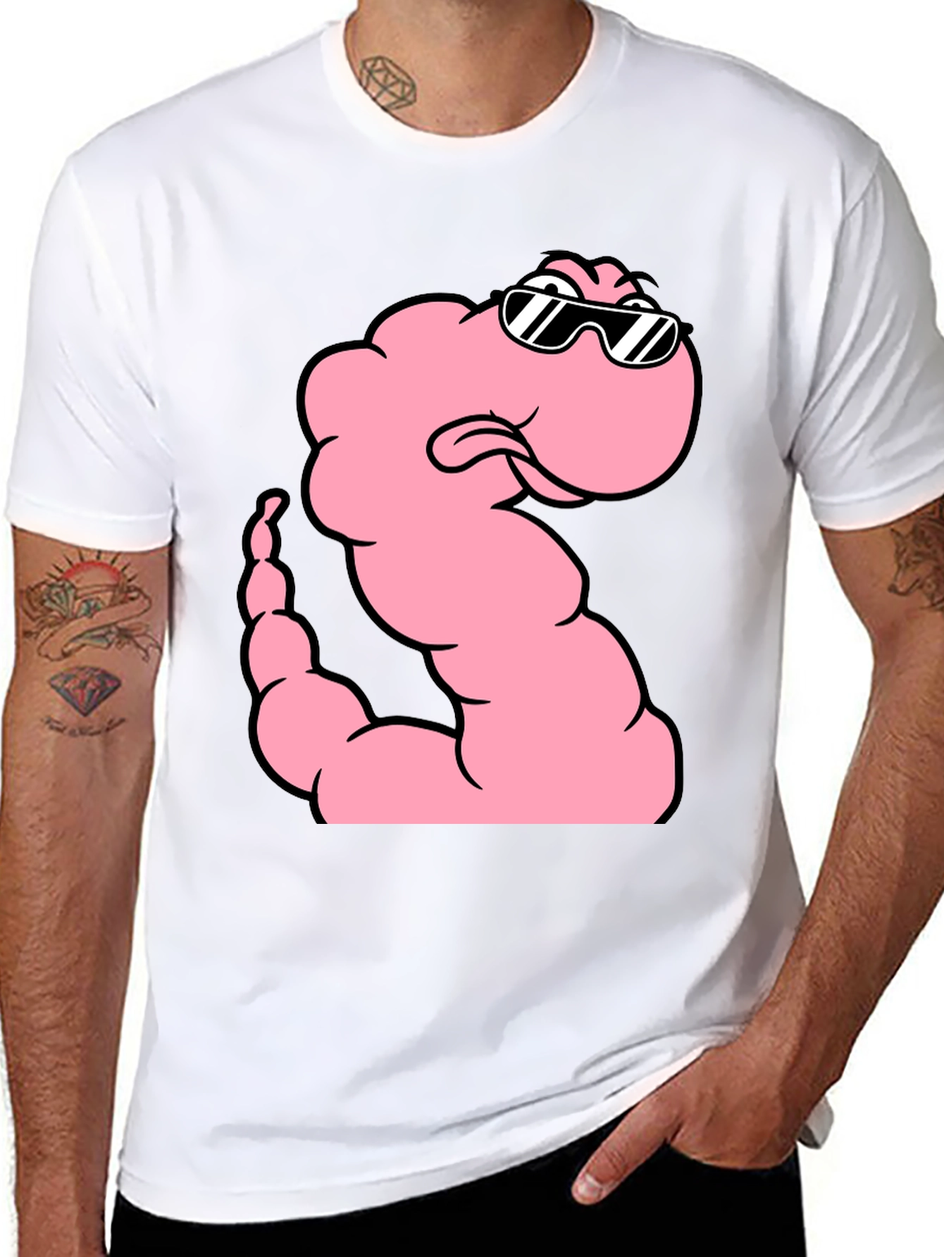 Cool Worm Graphic Black T-Shirt