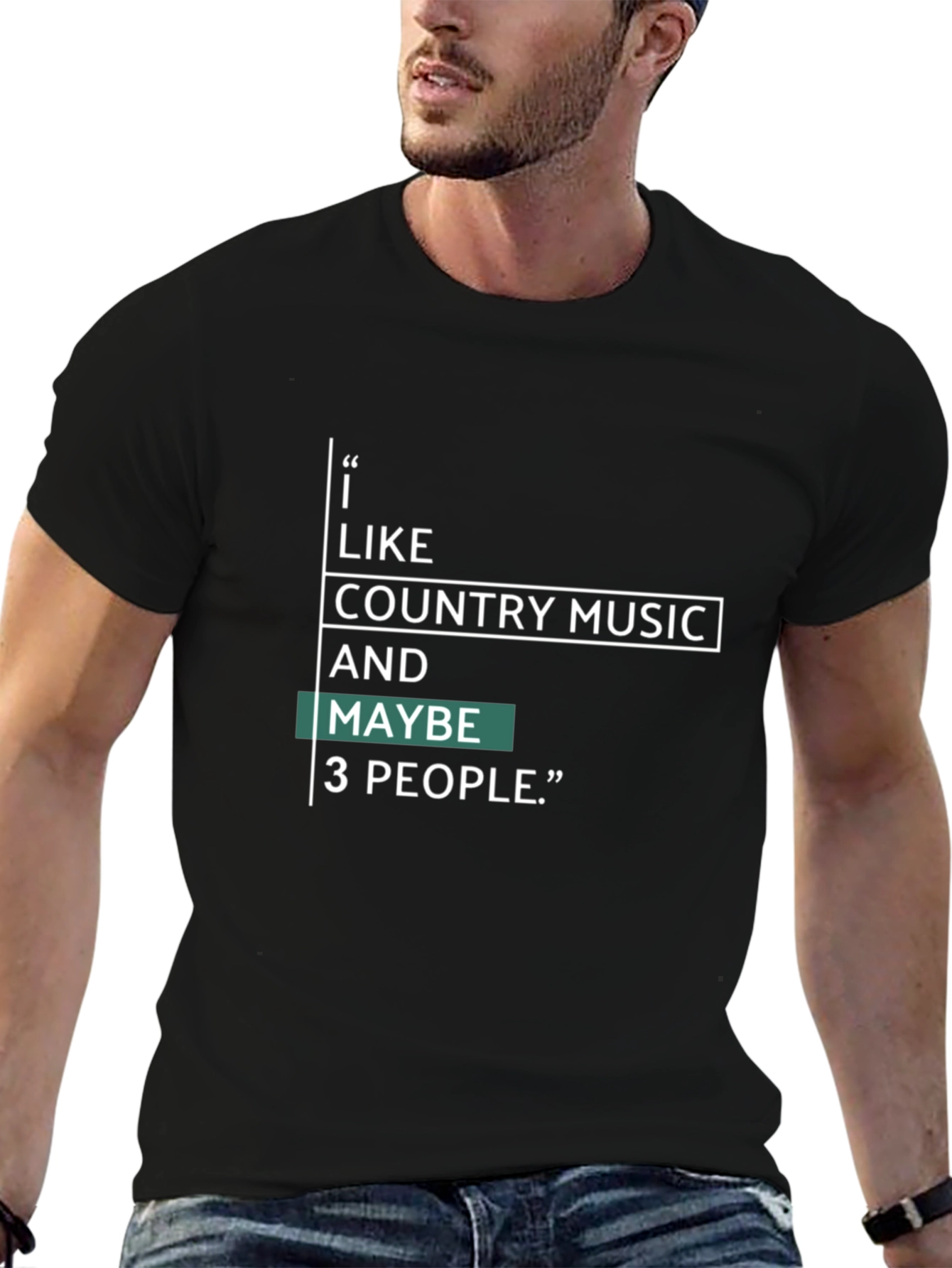 Country Music & People Graphic Tee - Black