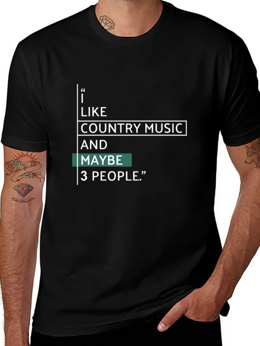 Country Music & People Graphic Tee - Black