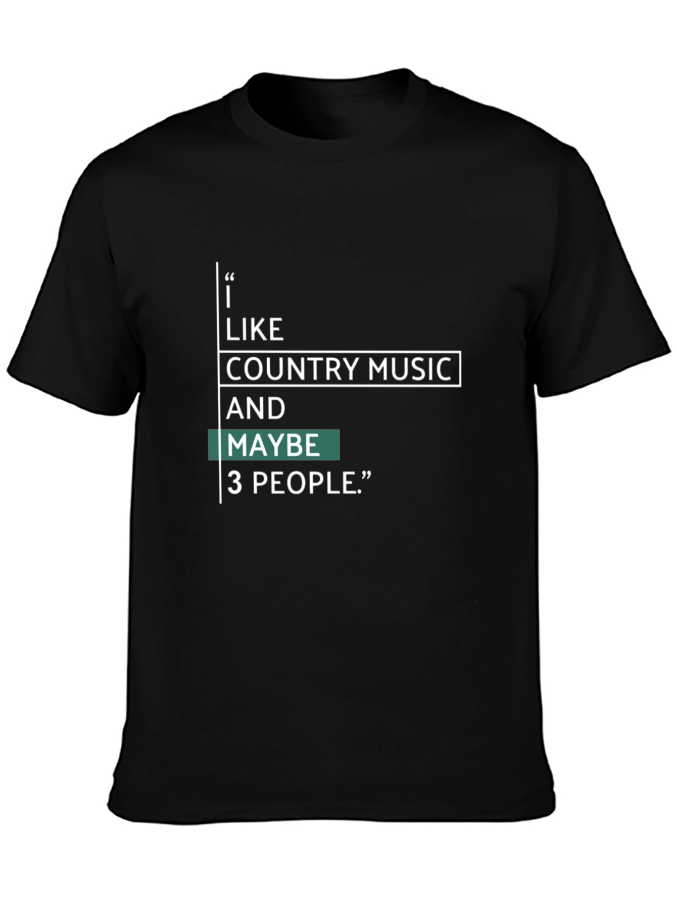 Country Music & People Graphic Tee - Black