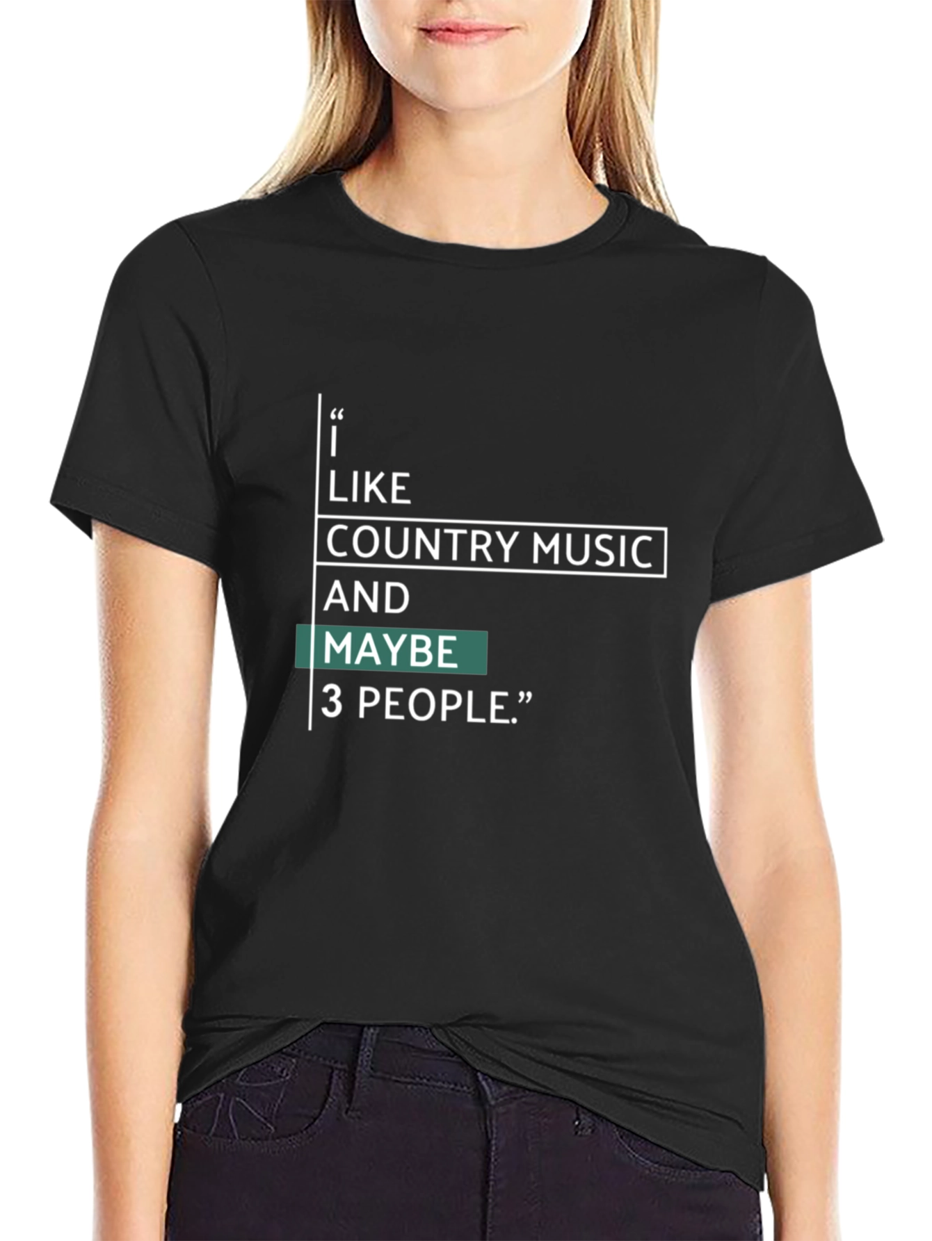 Country Music & People Graphic Tee - Black