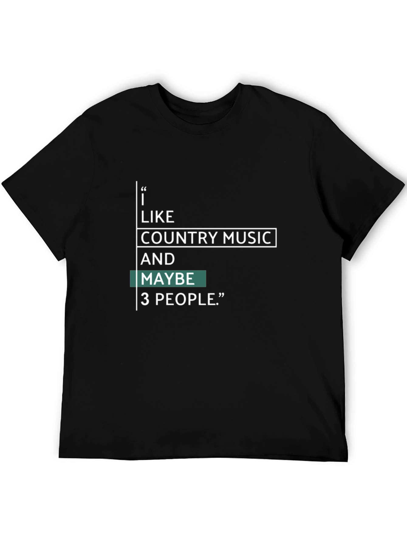 Country Music & People Graphic Tee - Black