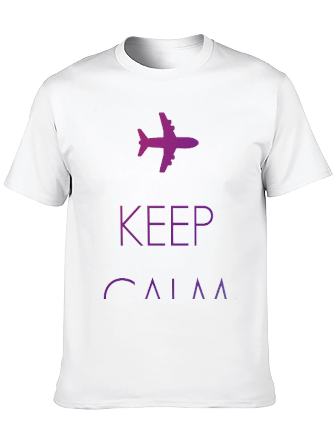 Keep Calm Airplane Black T-Shirt