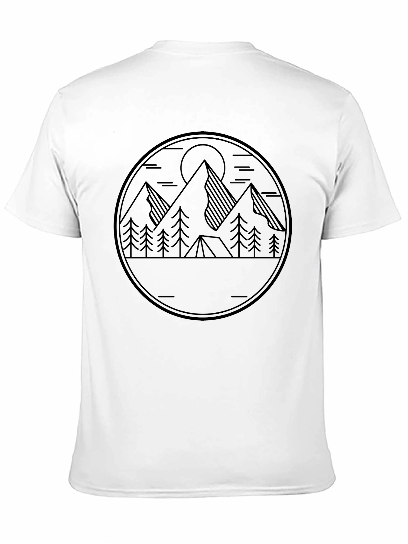 Mountain Camping Graphic Tee - Black