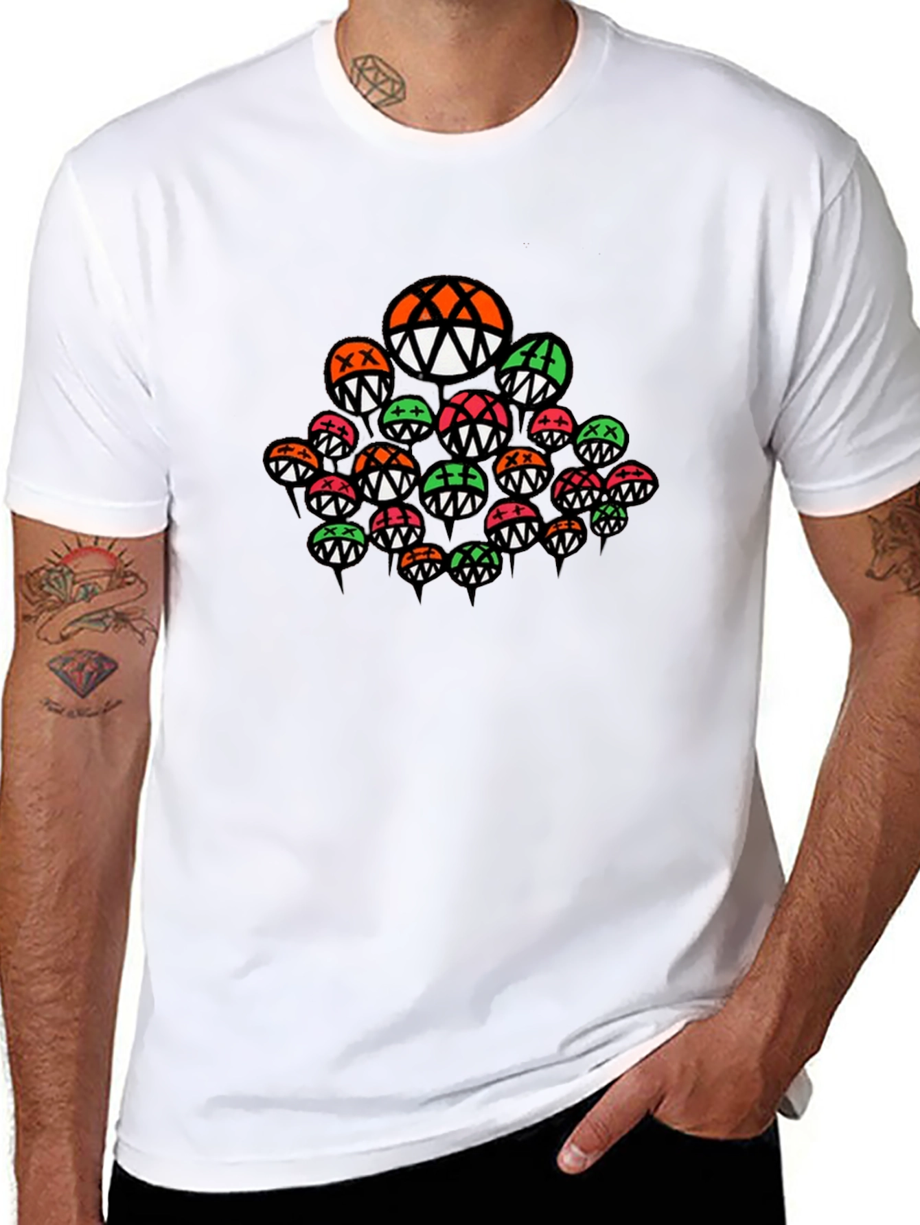 Unique Graphic Tee - Funky Monster Ball Design