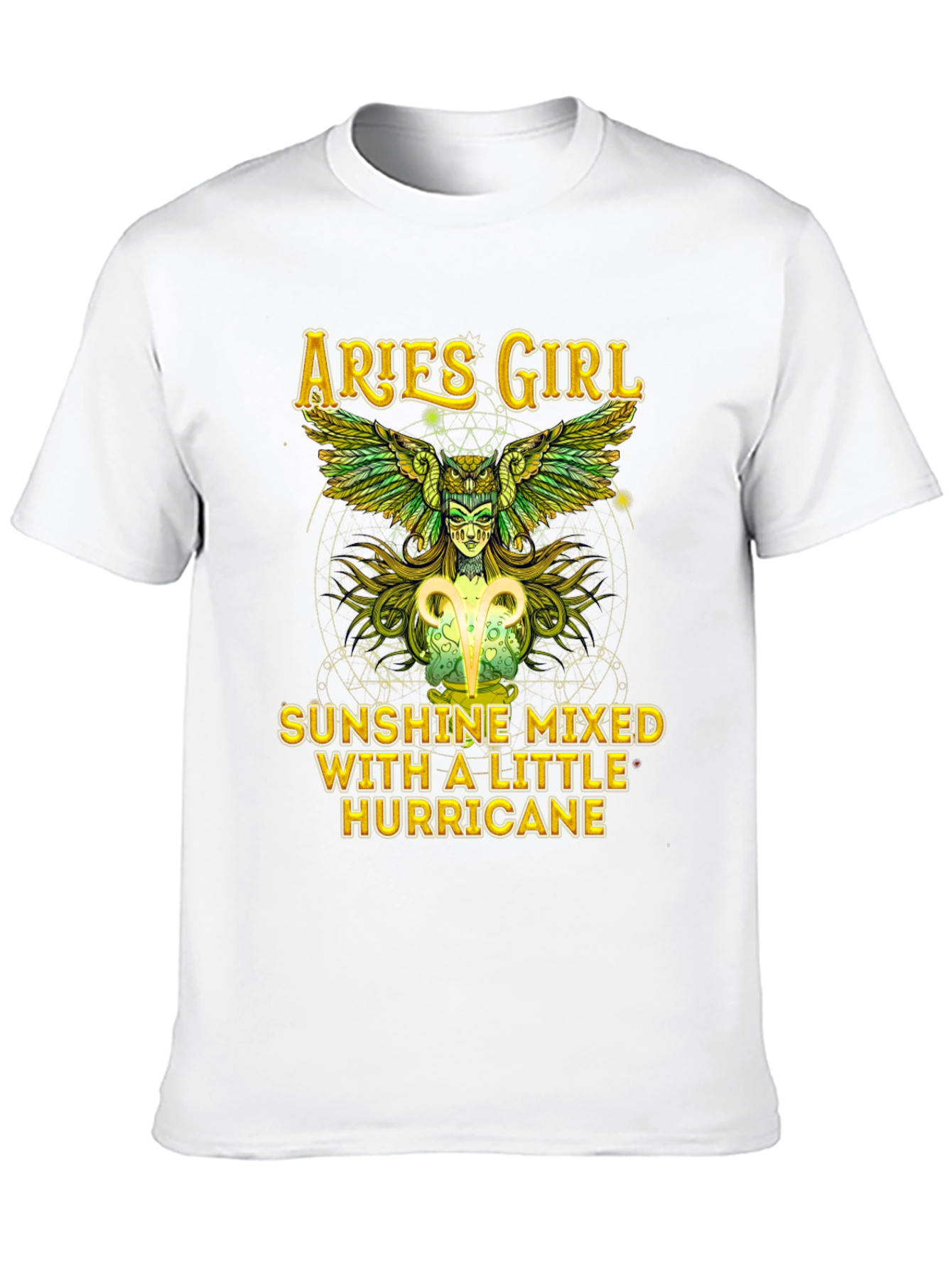 Aries Girl Sunshine Hurricane Graphic Tee