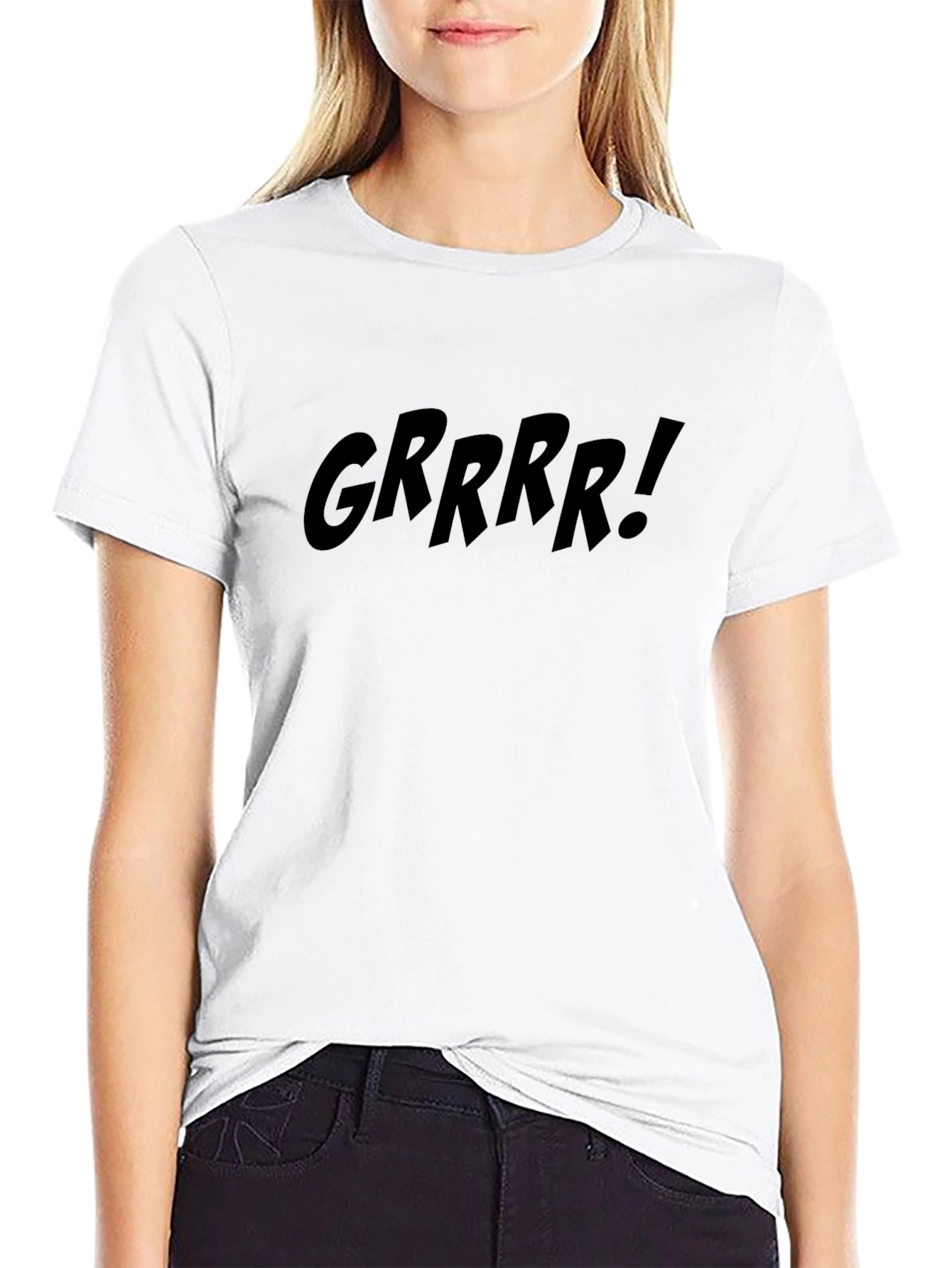 GRRRR Graphic Tee - Mens Black Crew Neck