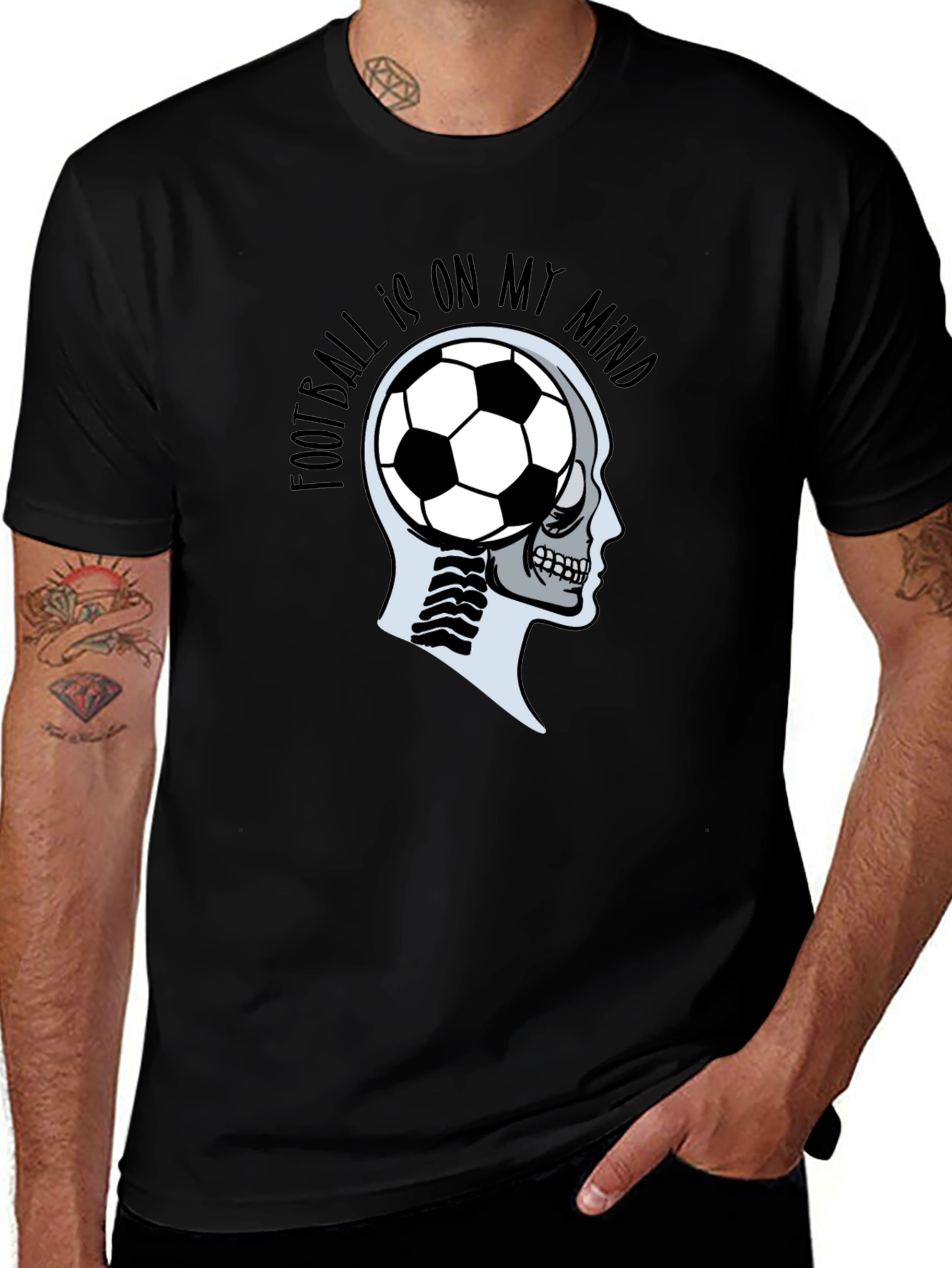 Football Brain T-Shirt - Soccer On My Mind Tee