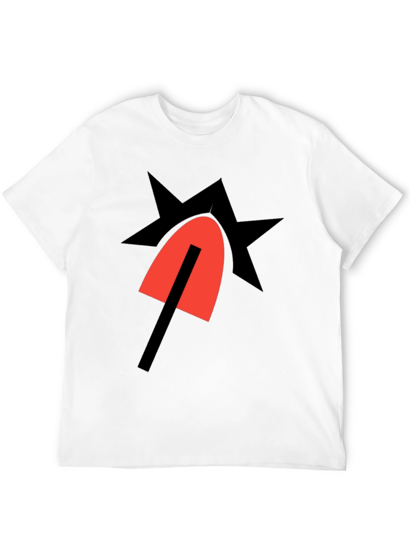 Bold Graphic Tee - Abstract Star & Shape Design