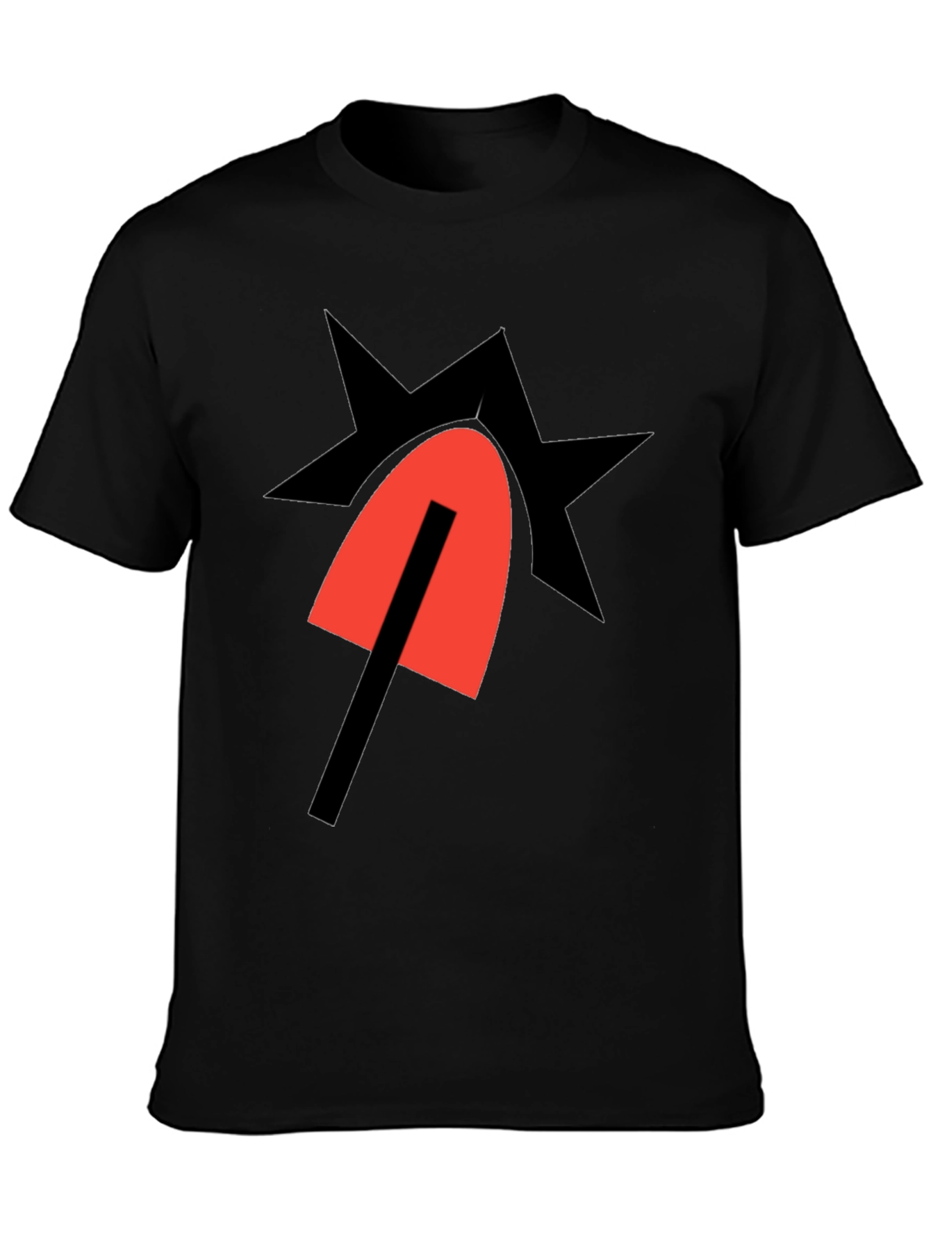 Bold Graphic Tee - Abstract Star & Shape Design