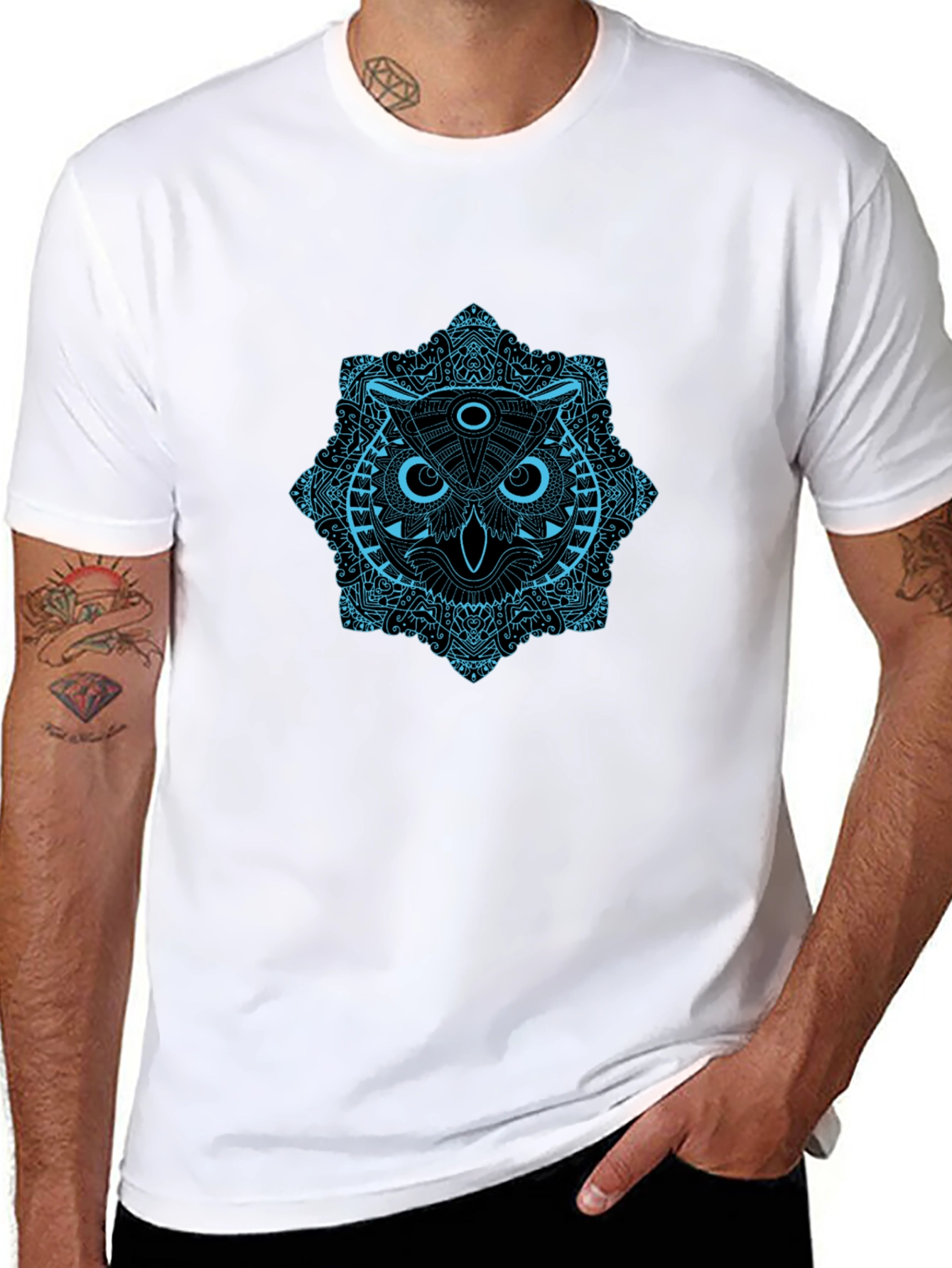 Owl Mandala T-Shirt - Stylish Graphic Tee