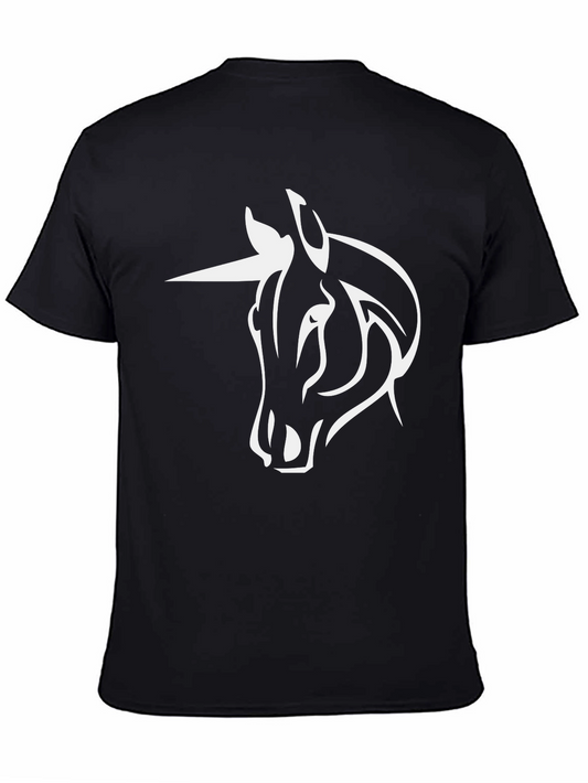 Unicorn Graphic Tee - Black Cotton Blend