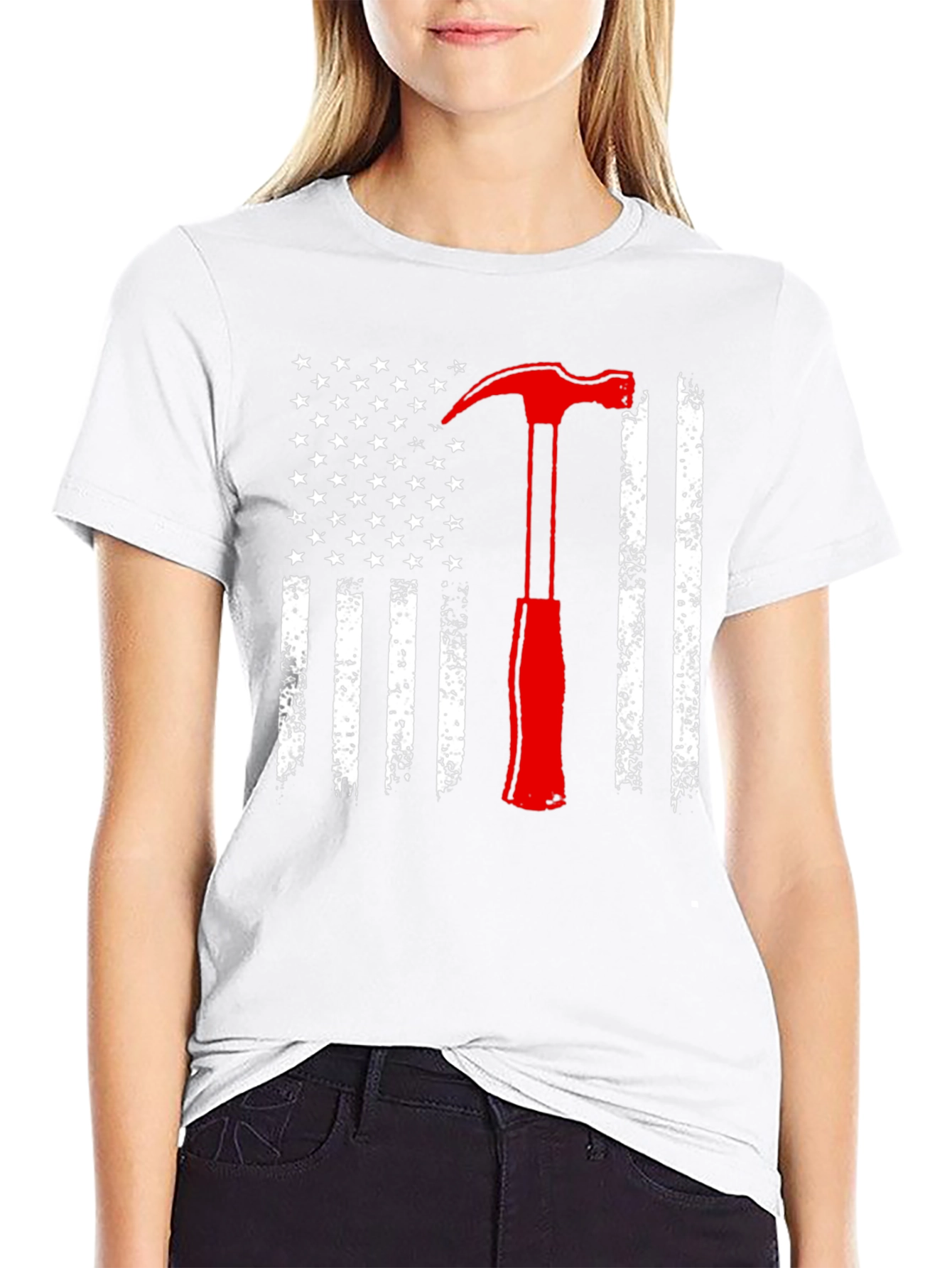 Patriotic Hammer Graphic T-Shirt