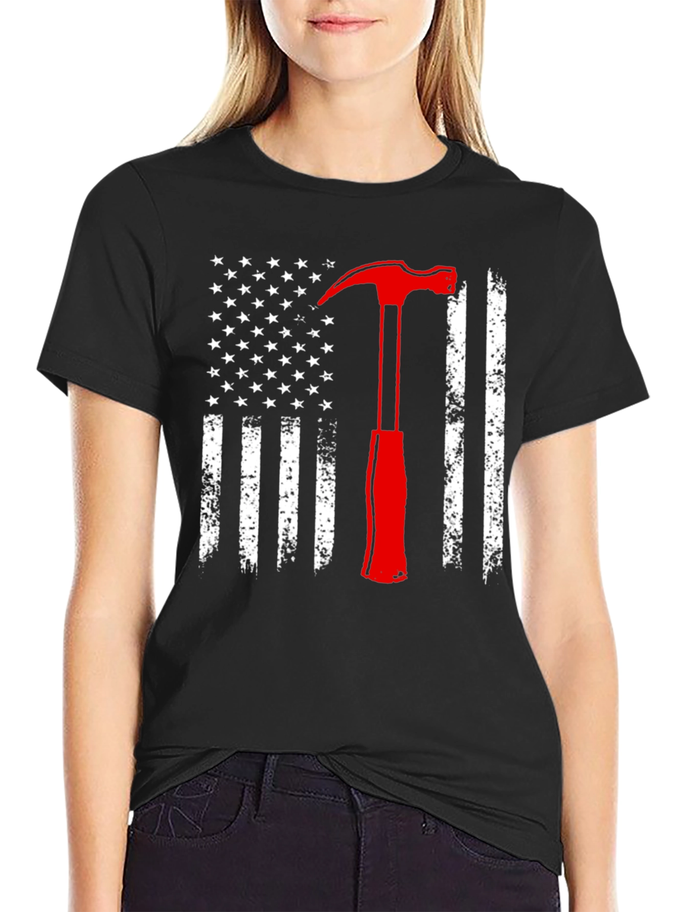 Patriotic Hammer Graphic T-Shirt