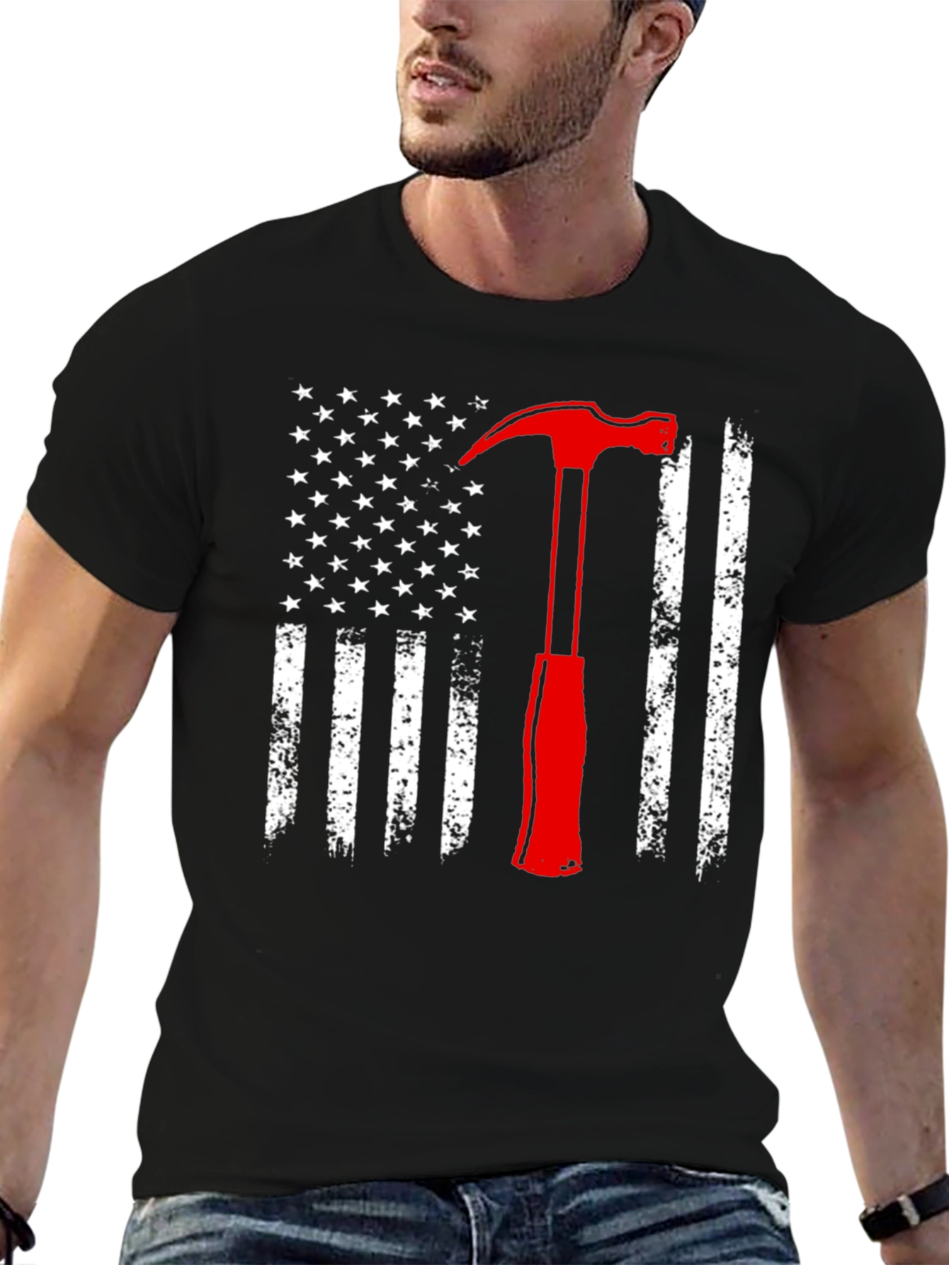 Patriotic Hammer Graphic T-Shirt