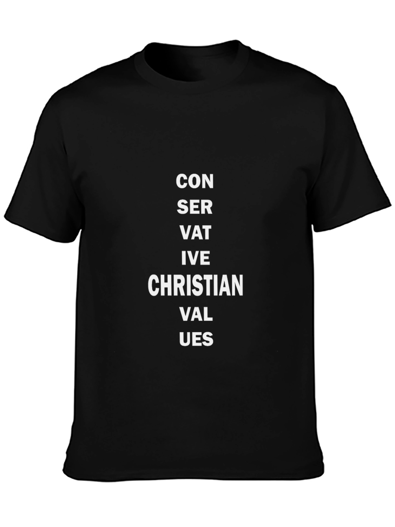 Conservative Christian Values Black T-Shirt
