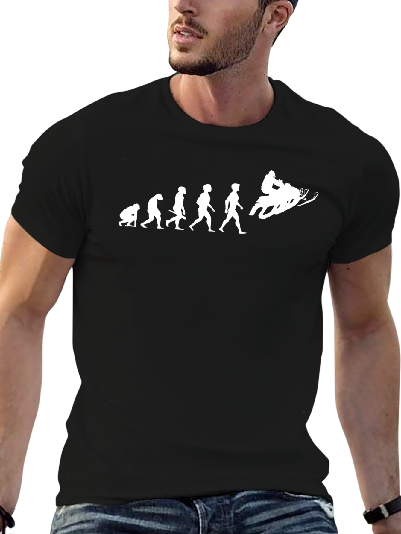 Evolution Snowmobile T-Shirt - Black