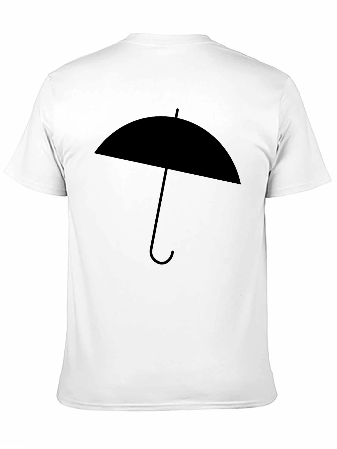 Umbrella Graphic Tee - Modern Black Cotton T-Shirt