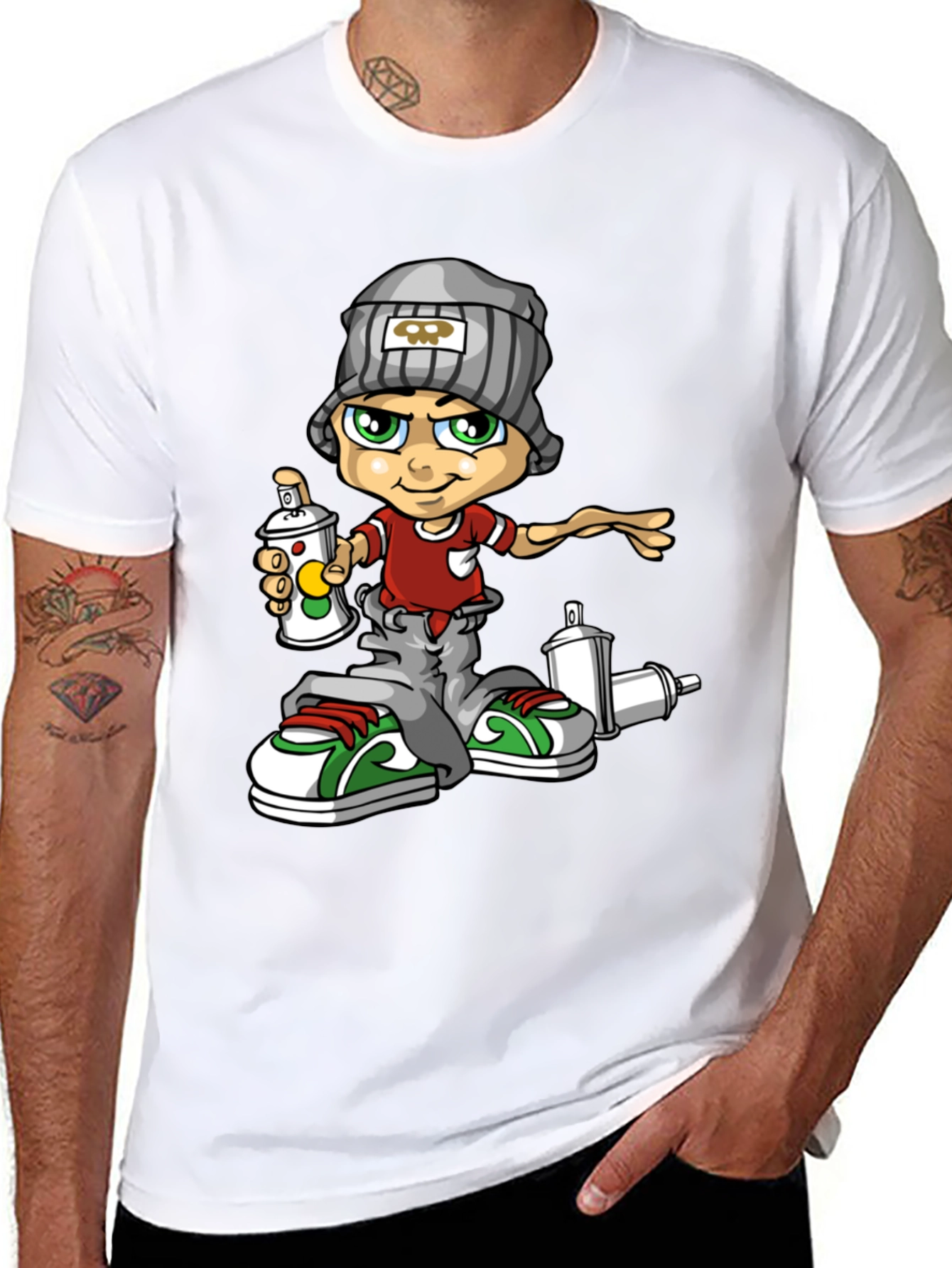 Graffiti Artist Graphic Tee - Cool Urban Style
