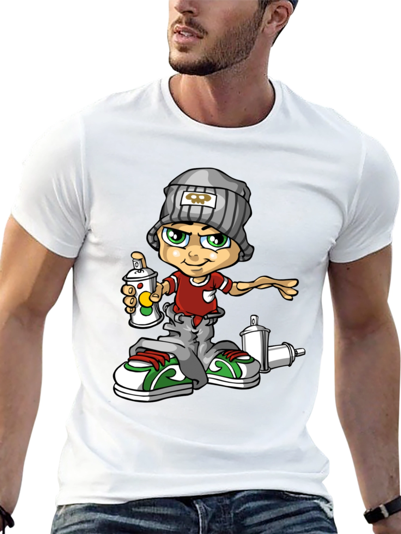 Graffiti Artist Graphic Tee - Cool Urban Style