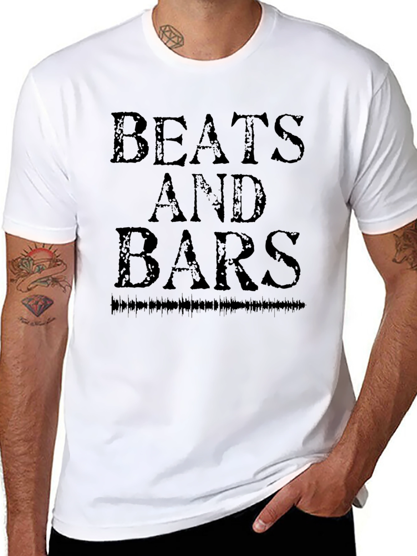 Beats and Bars Graphic T-Shirt - Music Lover Tee