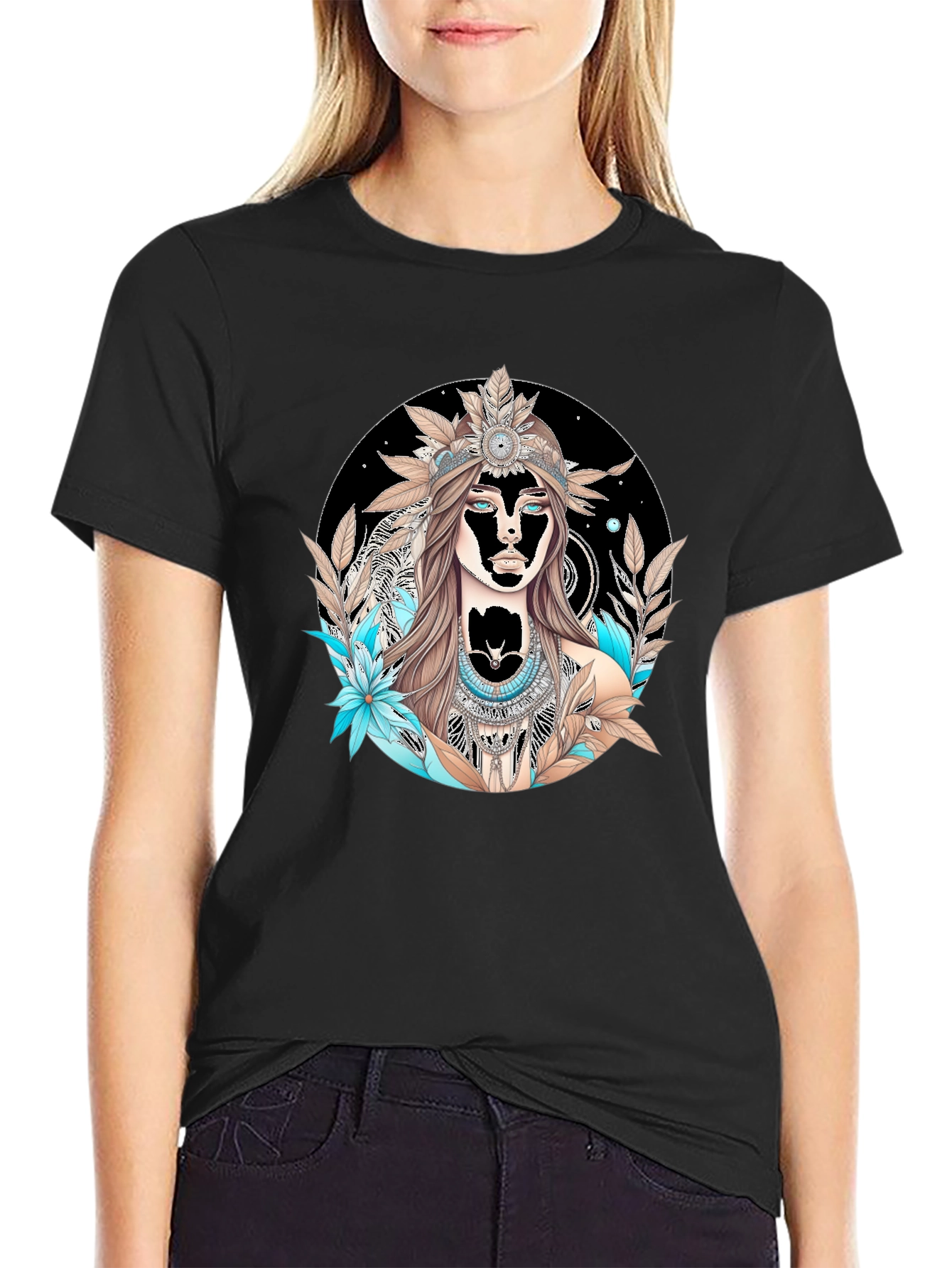 Mystic Woman Graphic T-Shirt - Black
