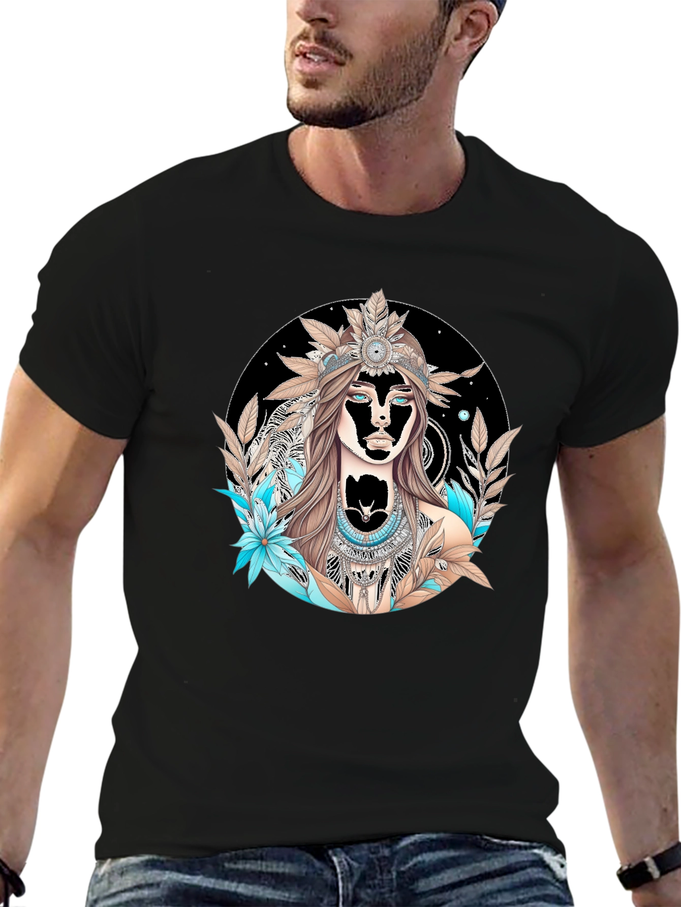 Mystic Woman Graphic T-Shirt - Black