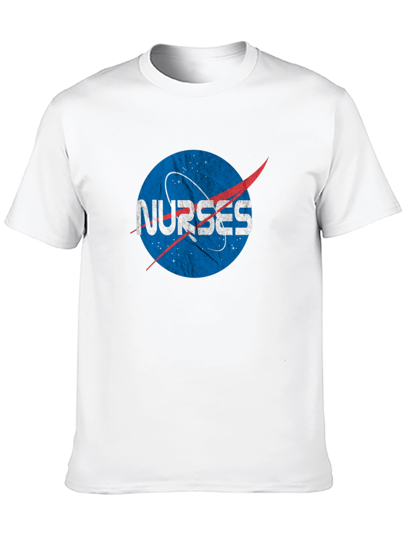 Nurses NASA Logo Black T-Shirt